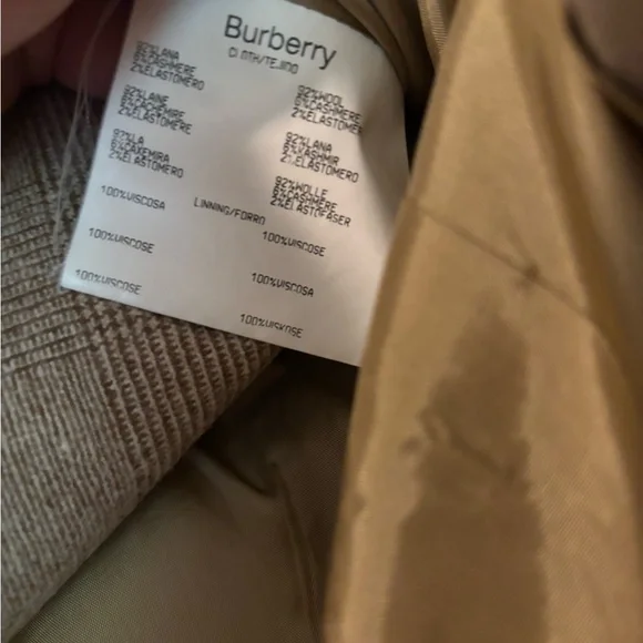 Burberry London Brown Plaid Suit Women Jacket Blazer Pencil Skirt WoolCashmere - Picture 5 of 12